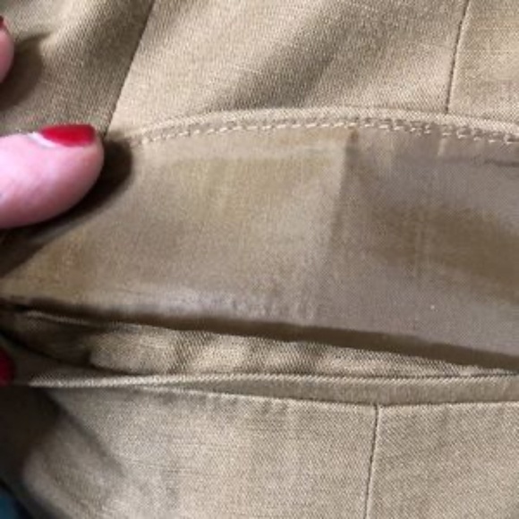 NEW KAREN SCOTT Petites Linen & Cotton Mocha Brown Button Front Blazer Size 10P - Picture 7 of 8